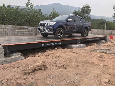 Lắp cân ô tô điện tử 40 tấn tại Thanh Hoá