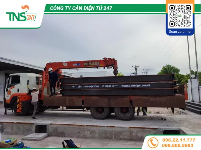 Lắp đặt cân ô tô điện tử 60 tấn tại Hải Dương