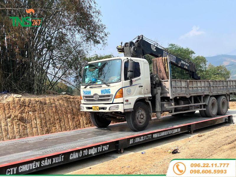 Lắp đặt trạm cân ô tô điện tử 100 tấn tại cao tốc Nội Bài Lào Cai