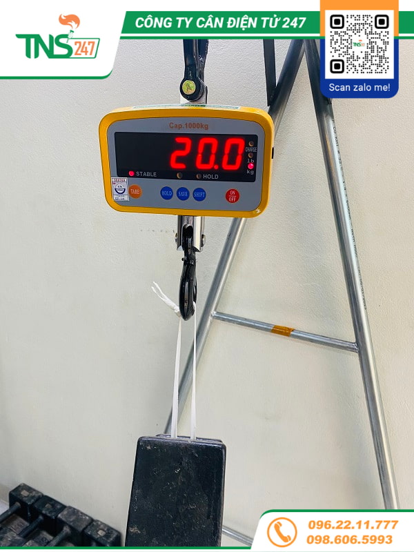 Cân móc treo OCS 1 tấn giá bao nhiêu