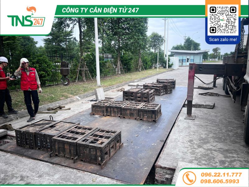 Sửa chữa kiểm định cân 60 tấn tại Kcn Đồng Văn tỉnh Ninh Bình