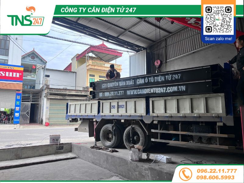 Lắp đặt trạm cân ô tô điện tử 60 tấn tại Vân Đình Hà Nội
