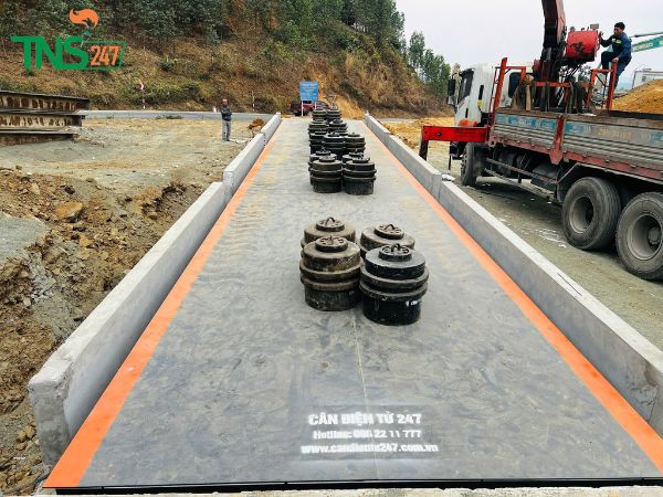 Lắp đặt cân ô tô điện tử 80 tấn tại Lạng Sơn