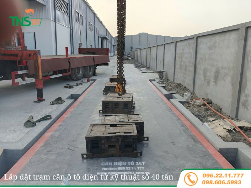 Lắp đặt trạm cân ô tô điện tử 40 tấn tại Lê Hồ Ninh Bình