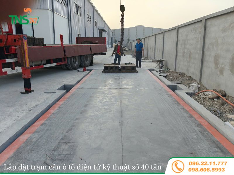 Lắp đặt trạm cân ô tô điện tử 40 tấn tại Lê Hồ Ninh Bình