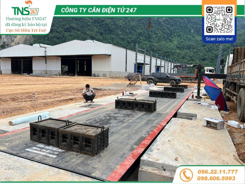 Lắp đặt trạm cân ô tô điện tử 80 tấn tại Quan Hoá Thanh Hoá