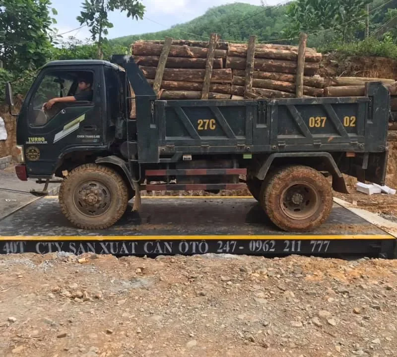 Lắp cân ô tô điện tử 40 tấn tại Kim Bôi Hoà Bình