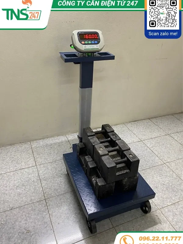 Cân bàn điện tử có bánh xe 200kg, 300kg, 500kg
