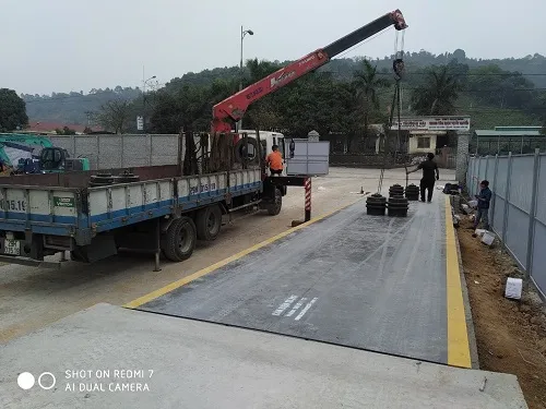Lắp đặt cân ô tô điện tử 100 tấn tại Lào Cai