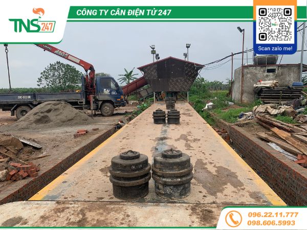 Lắp đặt cân ô tô điện tử 80 tấn tại Mê Linh Hà Nội