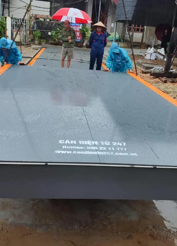 Lắp cân điện tử 100 tấn tại Cẩm Khê Phú Thọ